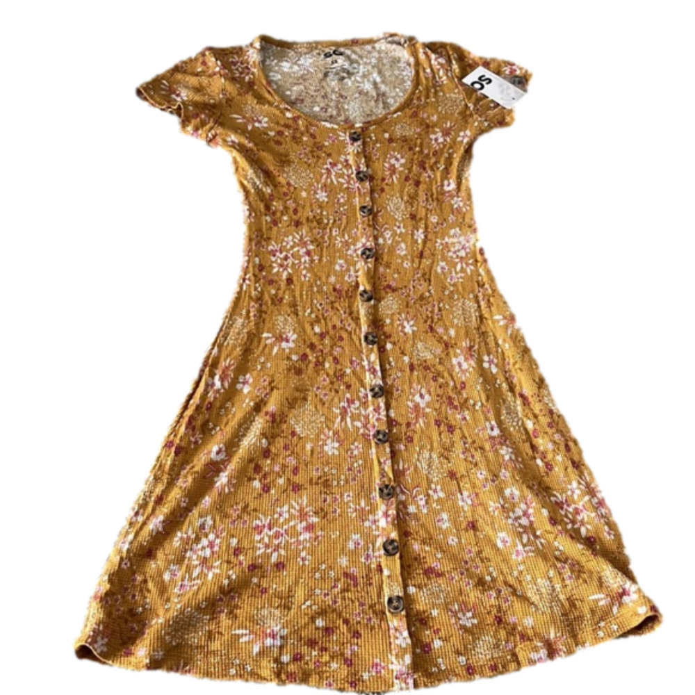 SO Button Front Skater Dress size XS NWT sundress - Picture 2 of 4